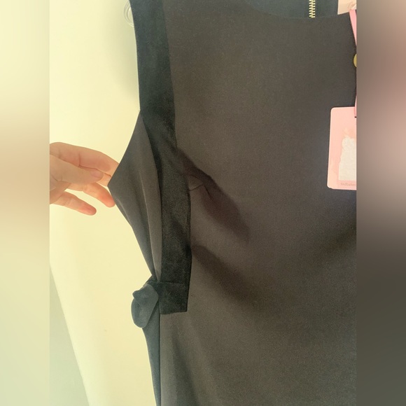 Ted Baker Skater Dress with Velvet Trim and Side Bow Detail NWT - Picture 3 of 8